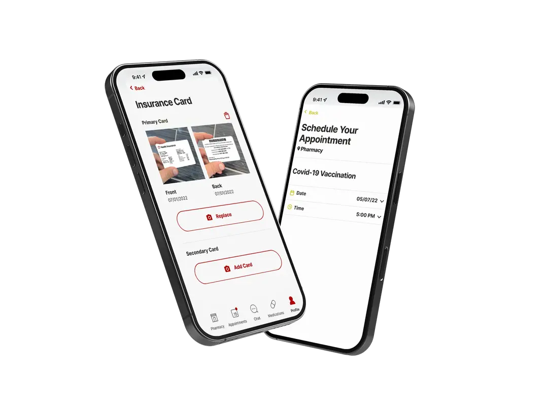 RX365 mobile app showing prescription management screen